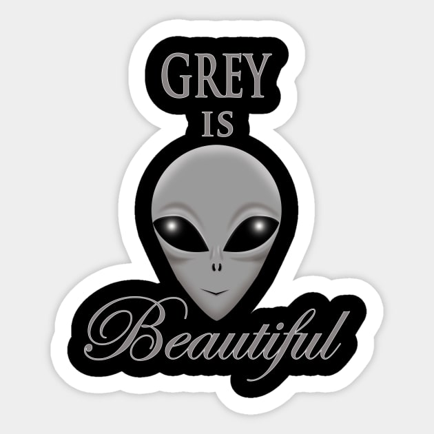 Grey is Beautiful Sticker by Wickedcartoons